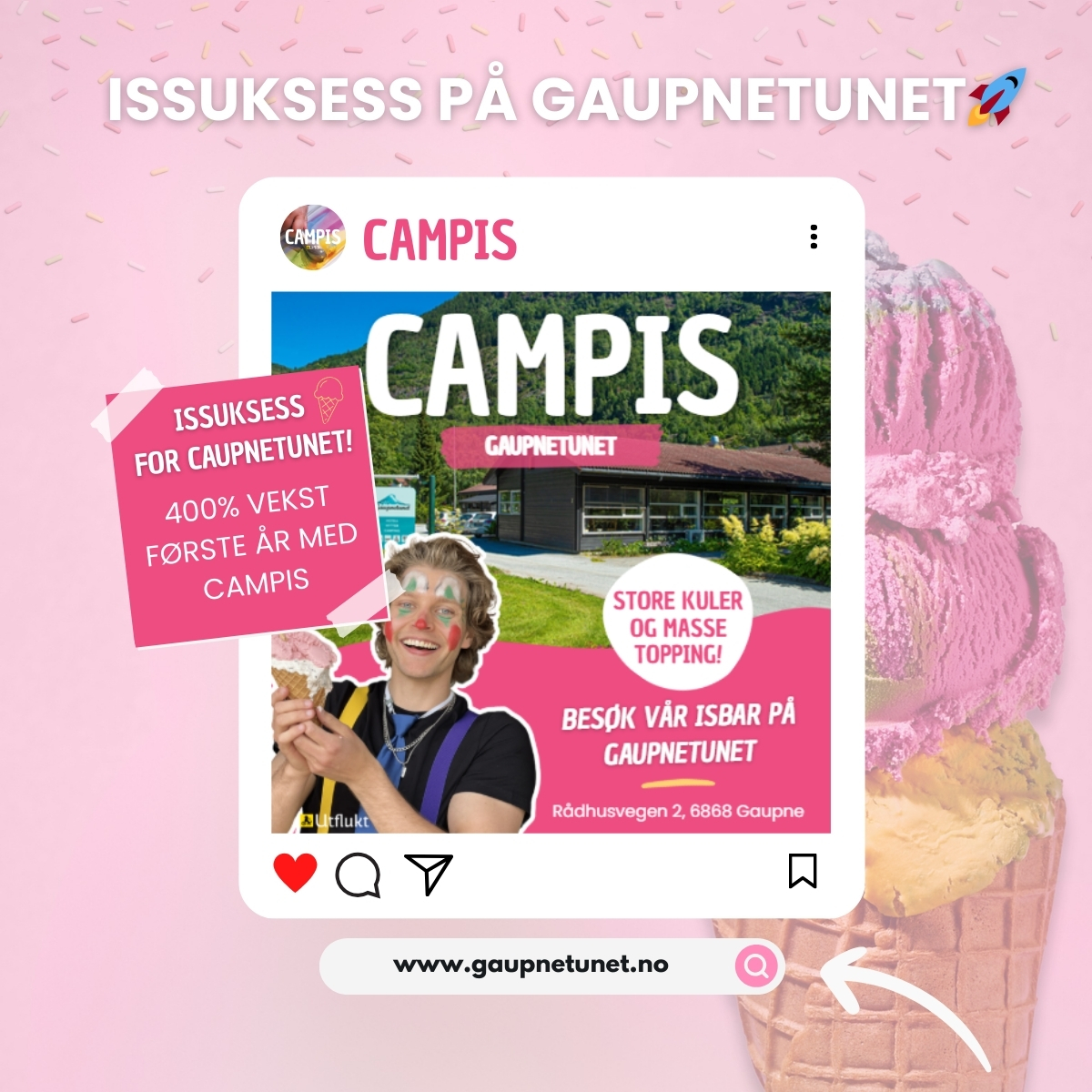 Campis - Issuksess på Gaupnetunet